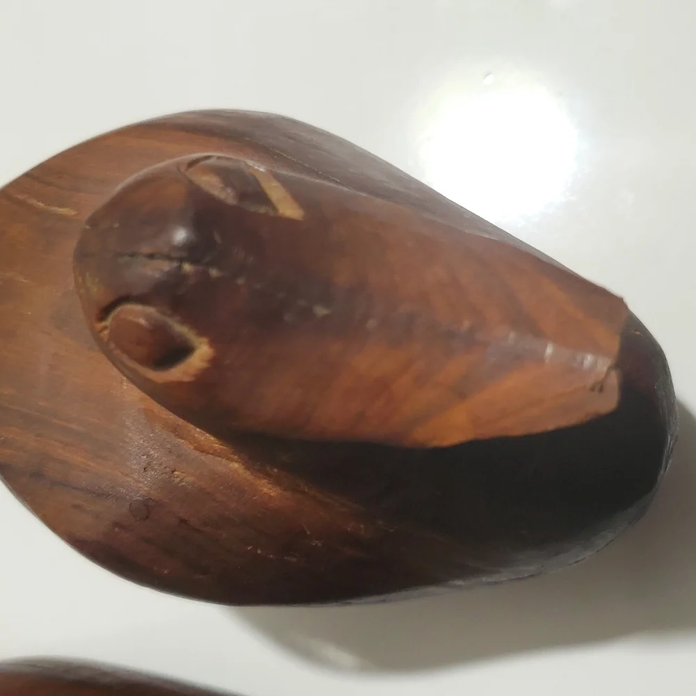 Wood carved ducks